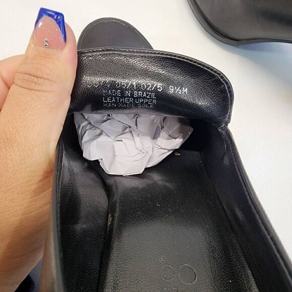 Franco Sarto Womens Nolan Tailored Loafers Black Heels Size 9.5 - Picture 8 of 10